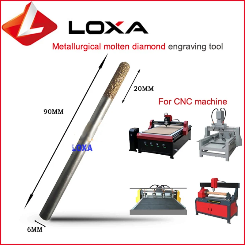 LOXA CQ6 20 шаровая Головка типа CNC Камень рельефное гравирование инструменты сверло