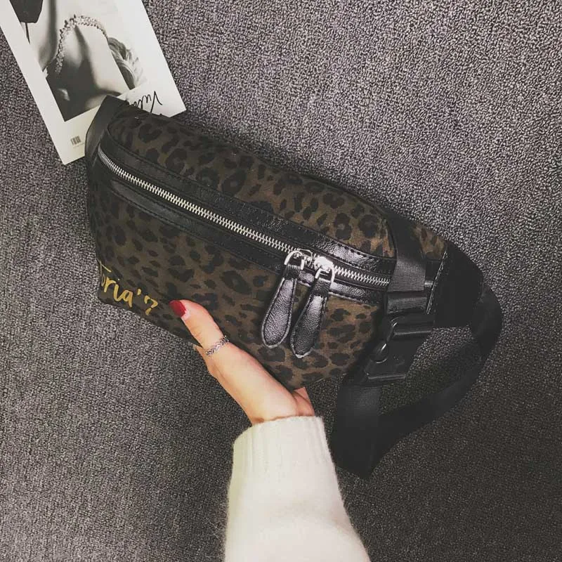 Green Waist Bag CCRXRQ Новое поступление Женские поясные сумки Сексуальные леопардовые из искусственной кожи нагрудная сумка женская модная поясная сумка женская сумка на плечо Bananka - Цвет: Green Waist Bag