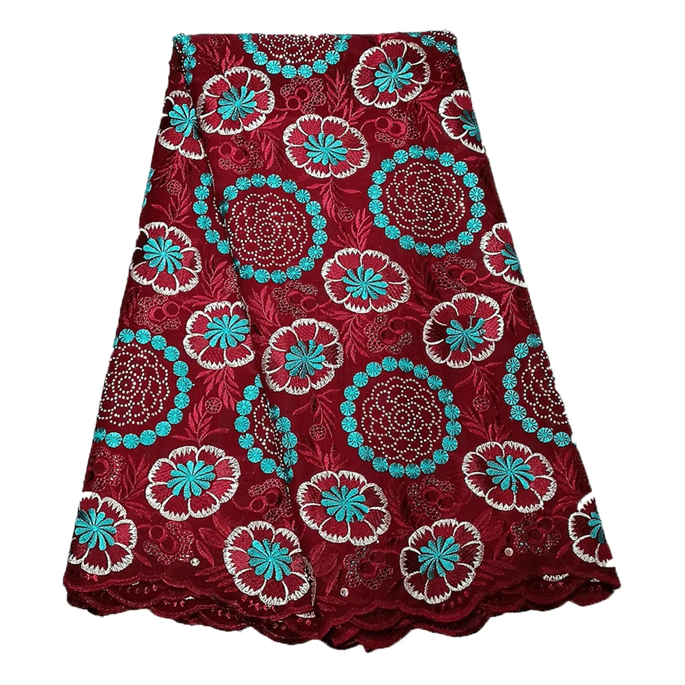 Африканская кружевная ткань 2019 Высококачественная фуксия розовая швейцарская