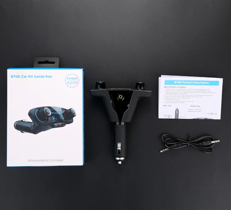Горячий стиль fm передатчик Bluetooth автомобильное USB зарядное устройство