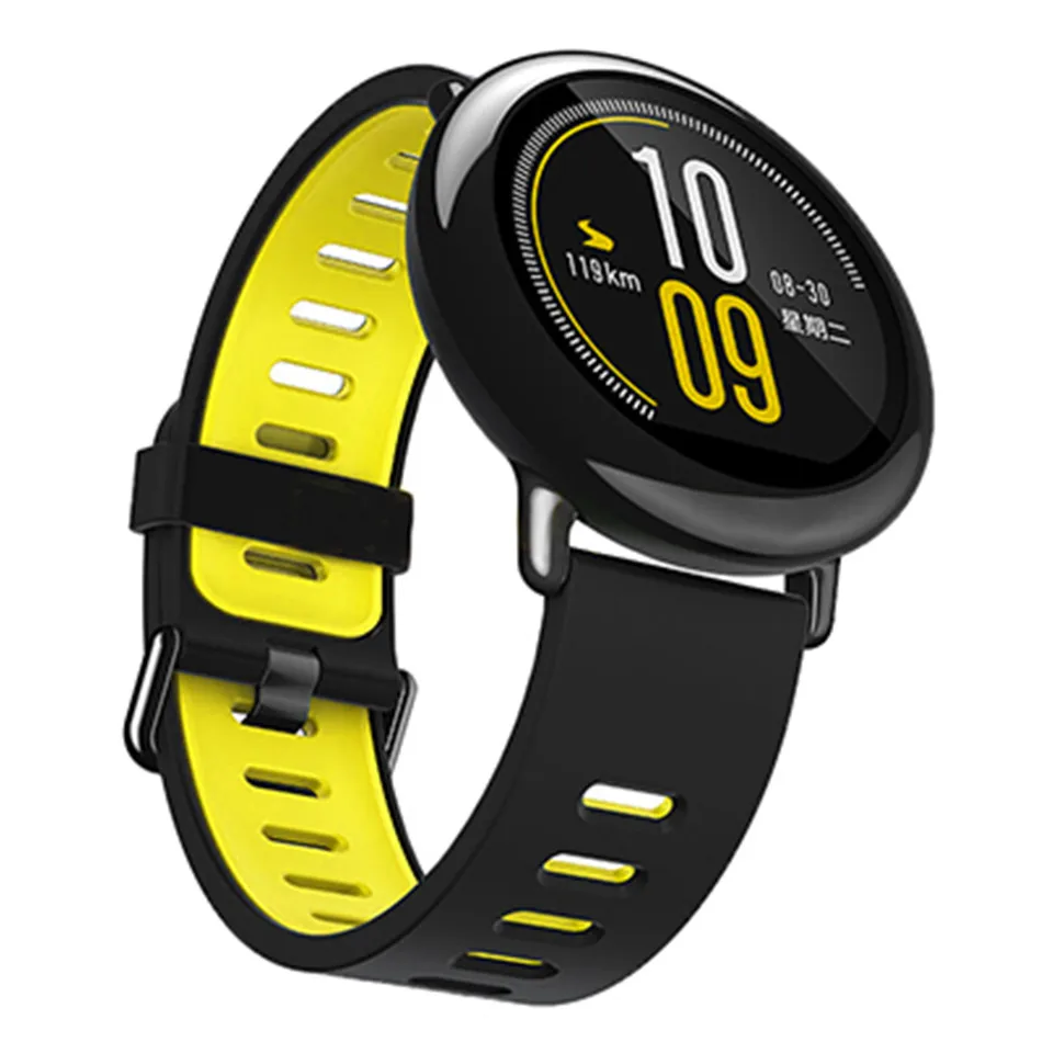 22 мм двухцветный спортивный силиконовый ремешок на запястье для Xiaomi Huami Amazfit PACE Lite