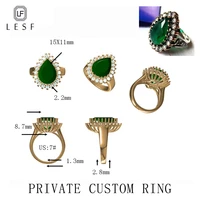 lesf private custom the only engagement wedding ring high end custom 18k gold 14k gold 925 silver ring