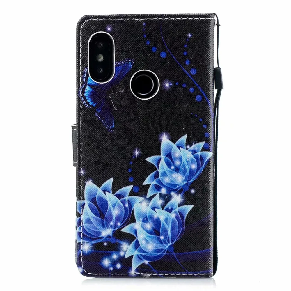 Чехол книжка из искусственной кожи с узором для Xiaomi Mi A2 Lite Redmi 6A S2 F1