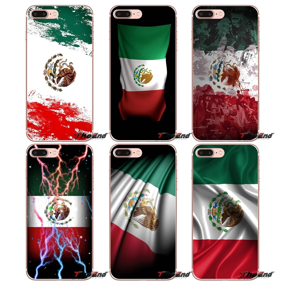 MX мексиканский флаг баннер мягкий чехол для iPhone X 4 4S 5 5S 5C SE 6 6S 7 8 Plus Samsung Galaxy J1 J3 J5 J7 A3