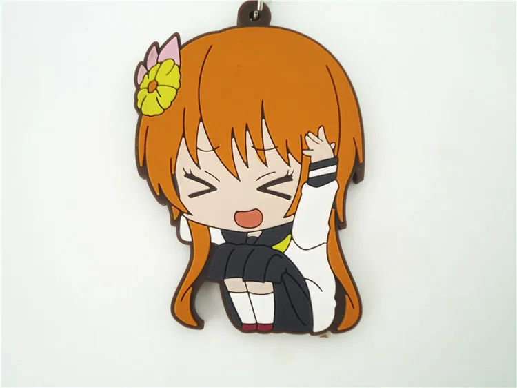 8 шт./компл. фигурки аниме Nisekoi Kirisaki Chitoge Onodera Haru Премиум из ПВХ ремешок для телефона