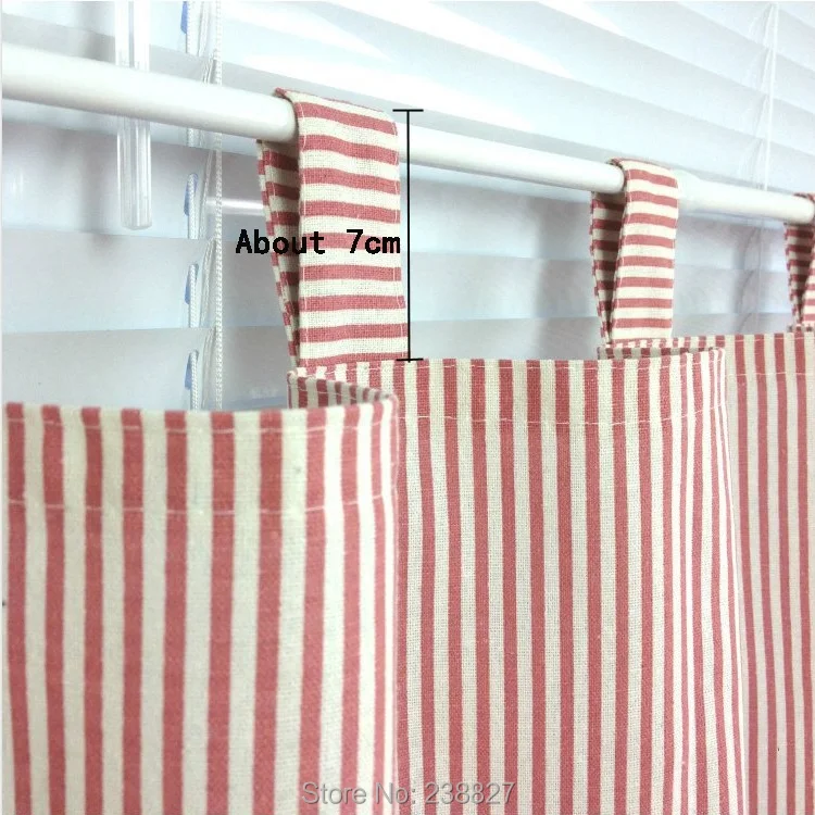 Короткая занавеска на окна дверь в полоску кухонная с надписью хлопковые римские
