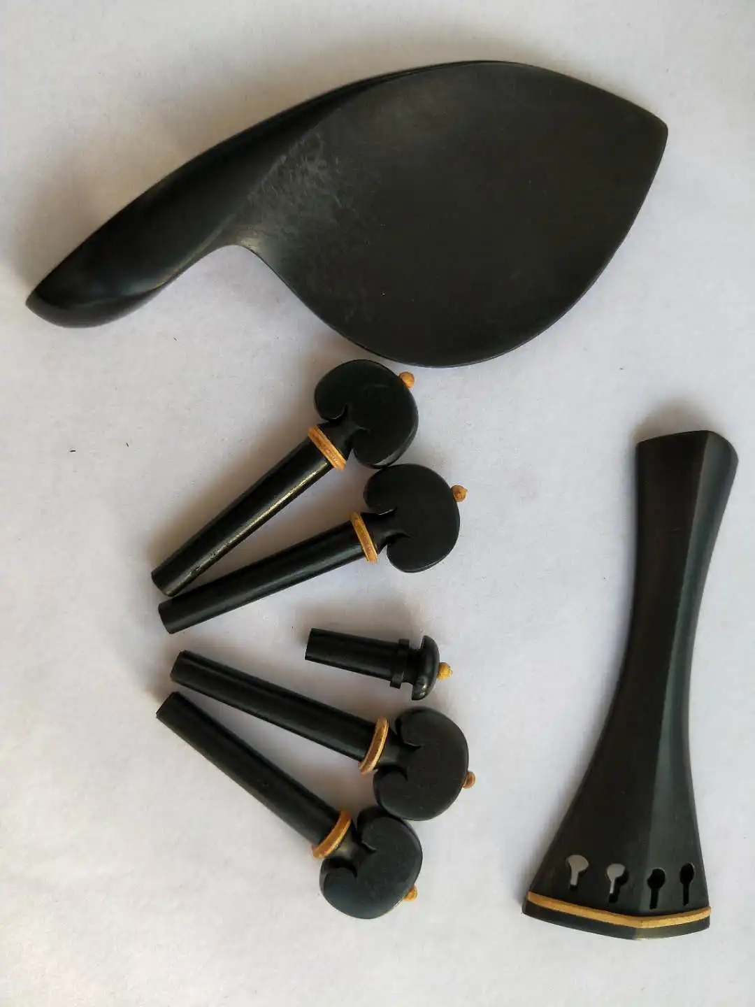 Черное черное эбеновое дерево 1 комплект детали для скрипки 4/4 с ошейником из