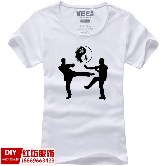 Wing Chun кольцо футболки тайцзи топы, футболки Китайский кунг-фу характер деревянный манекен хлопка классические мужские Для женщин ушу униформа Одежда