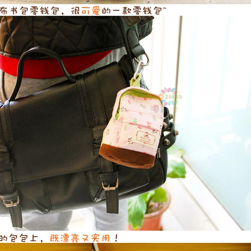 Лучшие продавцы Милая мини-сумка Садовый цветок холст на молнии портмоне