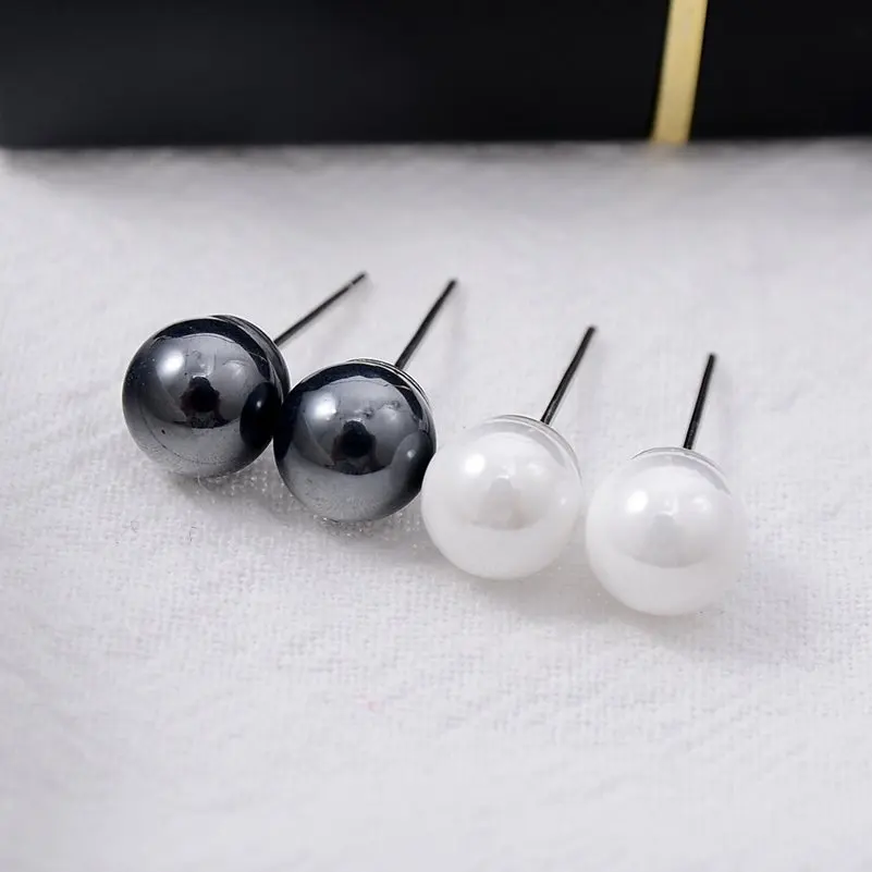 24 парт/лот имитация ракушки шар шпилька искусственная Мода Панк Бриллиантовая