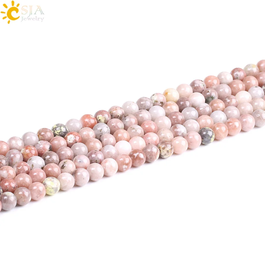 Натуральный розовый и красный цветок CSJA аксессуары серия свободных бусин