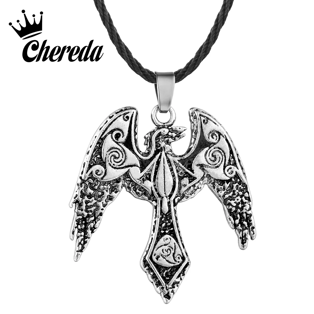 Chereda Triskele Raven мужское ожерелье символ в стиле норвежских викингов Odin подвески и s