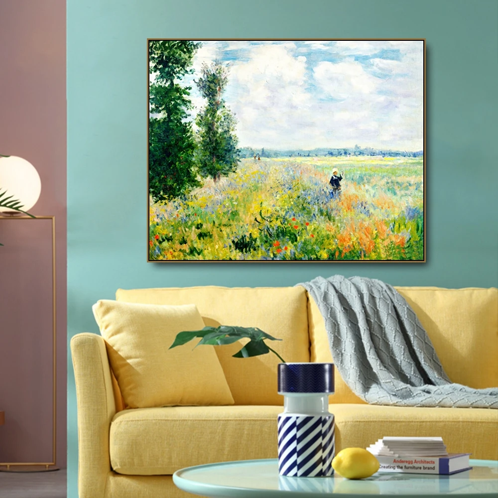 Поппи Филд от Monet холст живопись каллиграфия постер печать гостиная дом