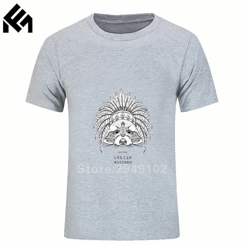 Т Рубашки Мужчин Хлопка 3D ИНДИЙСКИЙ ЕНОТ Платье Тис Забавный День Рождения С