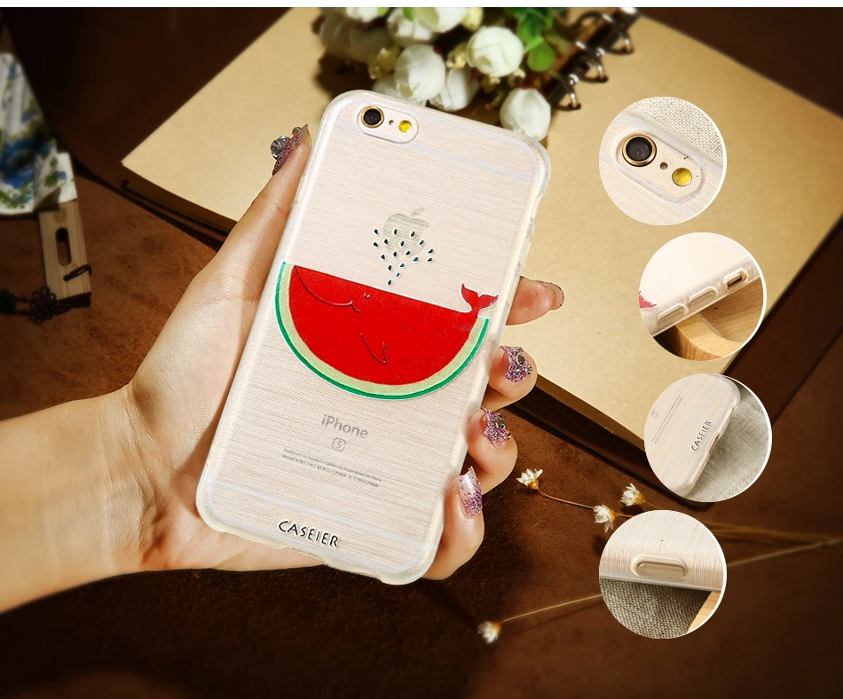 CASEIER 3D Fruit Case For Samsung S8 Plus S6 S7 Edge Cases Soft Silicone Cover Note 8 Pone Shell |