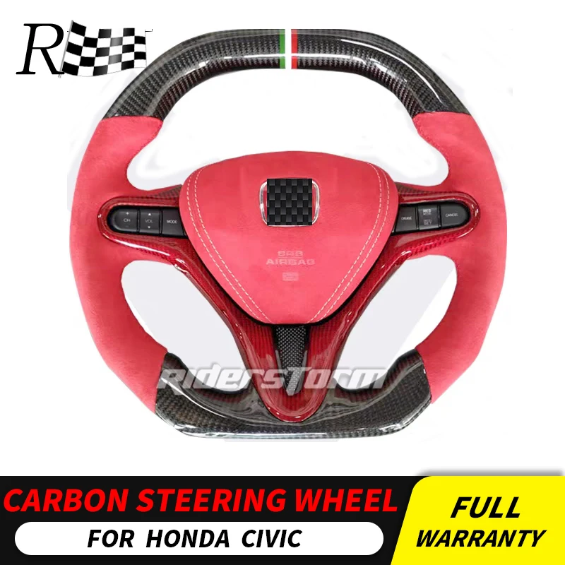 Для Honda civic 8th 9th 10th genneration руль из углеродного волокна для универсальной замены кнопки управления рулевое колесо