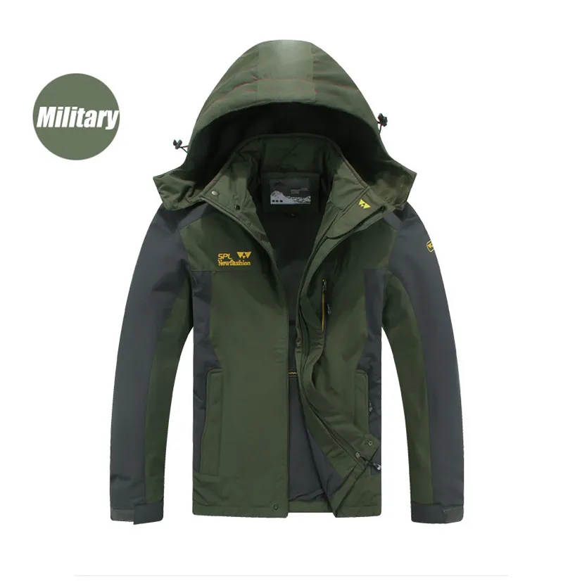 Жутко и boror брендовая одежда Большие размеры L~ 6XL, 7XL, 8XL весна-осень мужские пиджаки waterpfoof куртки поход ветрозащитная куртка - Цвет: military