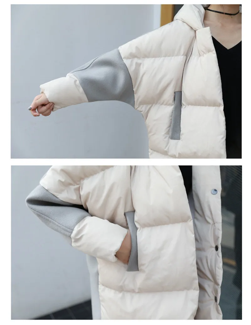 Пальто большого размера Manteau Femme зимняя куртка женская стеганая куртка с капюшоном хлопковая длинная куртка женские парки Пальто C3621