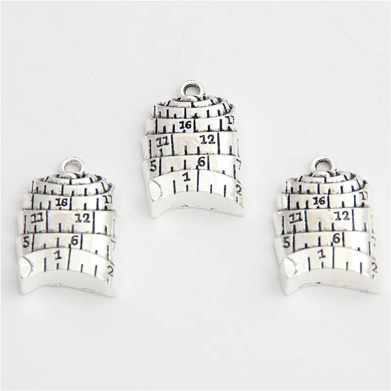 8 шт. серебряный цвет гибкая линейка амулеты швейная лента измерительная