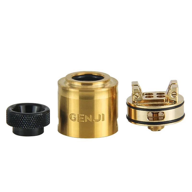 Оригинальный атомайзер Tigertek Genji RDA с позолоченным корпусом и регулируемым нижним