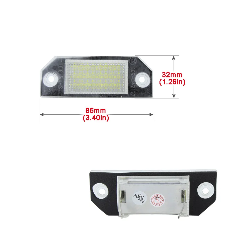 Светодиодный светильник CANBUS для номерного знака для фокуса MK2 2003~ 2008, C-MAX I 2003~ авто номерной знак лампа без ошибки