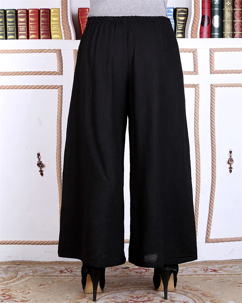Лидер продаж черные элегантные женские Капри в китайском традиционном стиле с