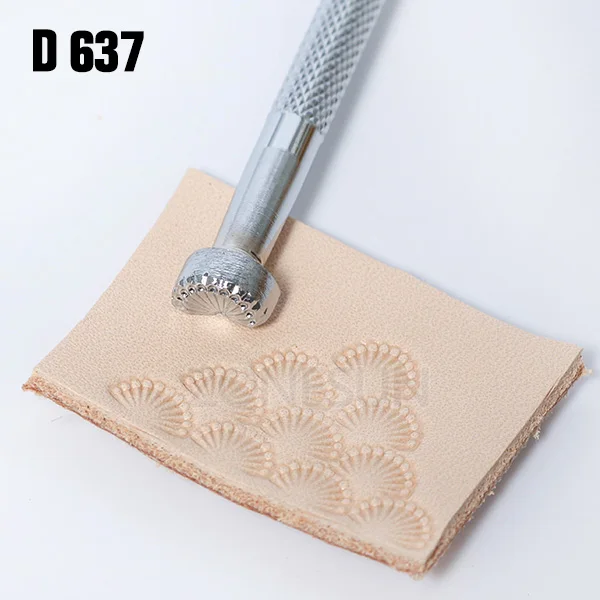 D637 ZONESUN ручной работы DIY воловья Резьба Инструменты печати кожа цветочный узор ремесло выгравировать тиснение плесень Ремесло - Цвет: D637