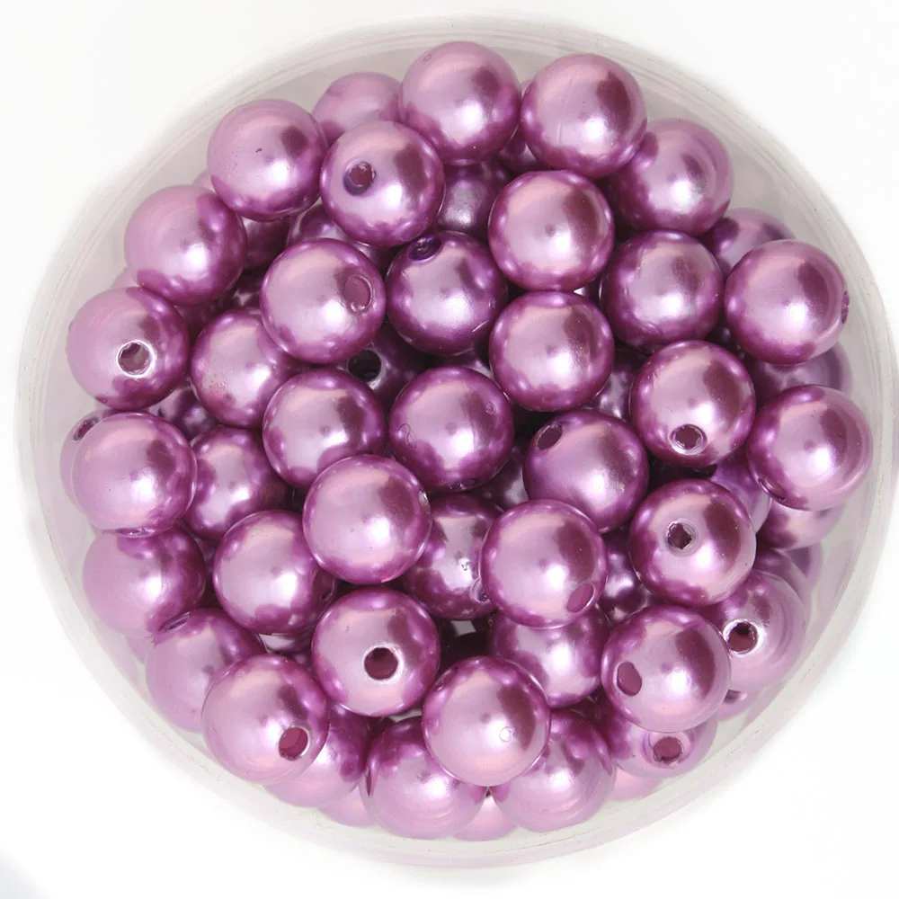 Light Purple Выберите размер 4 мм 6 мм 8 мм 10 мм ABS имитация жемчуга бусины для изготовления ювелирных изделий Мода DIY Одежда Воротник Аксессуары Бусины ремесла - Цвет: Light Purple