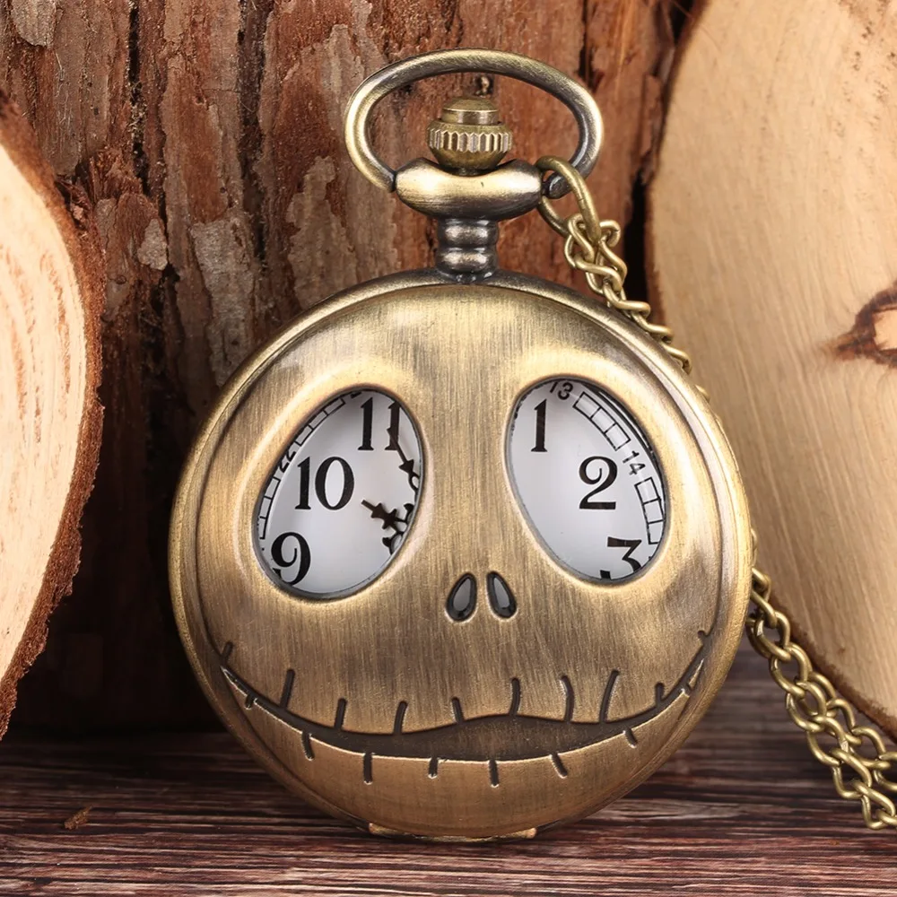 

Vintage Bronze Quartz Pocket Watch Retro Frog Big Eyes Necklace Pendant Chain Clock for Men Women Kids