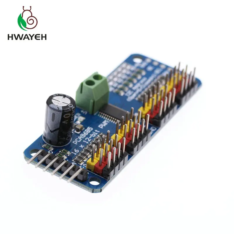 16-канальный 12-битный модуль PWM/Servo Driver-I2C интерфейса PCA9685 или защитный Raspberry pi |