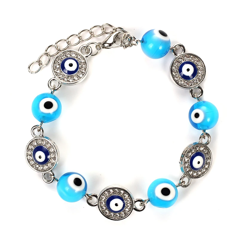 Яркий браслет Lucky Eye с бисером и сглаза кристаллами талисманы турецкие модные