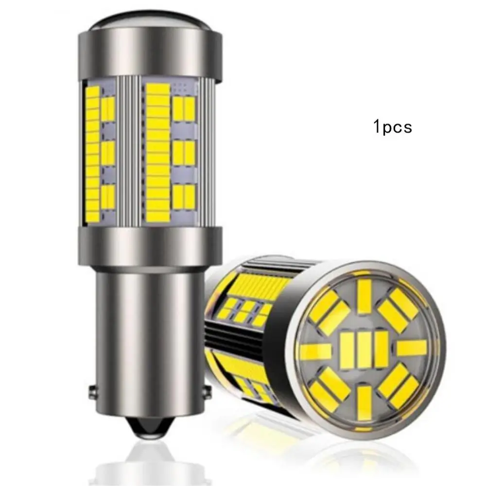 1 шт. 1156 P21W Led Ba15S Py21W Bau15S лампы 12V 4014 105Smd Canbus T20 7440 W21W для обратный сигнал без