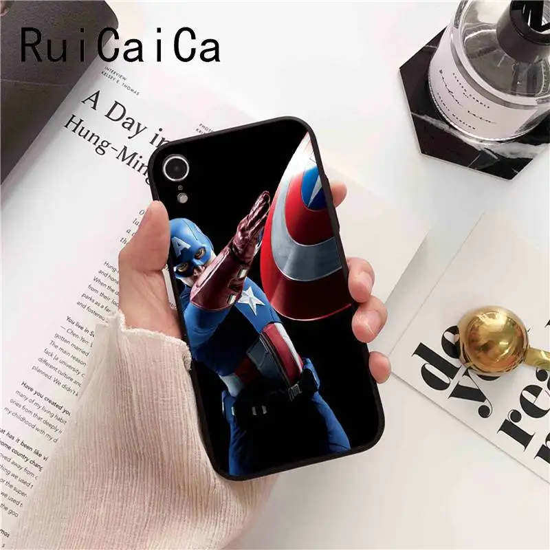 Ruicaica Marvel Мстители Капитан Америка Железный человек рисунок чехол для телефона