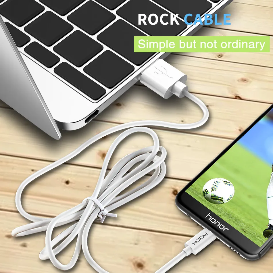 ROCK круглый USB Type C кабель для Oneplus 6 5 5t быстрой зарядки и передачи данных 2 4 А Samsung