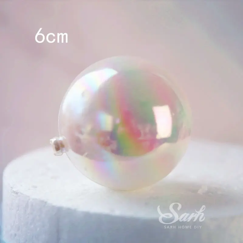 3pc 6cm laser balls Корона Роза принц принцесса украшения сказочный замок для детского дня вечерние день Святого Валентина поставки выпечки прекрасные подарки - Цвет: 3pc 6cm laser balls
