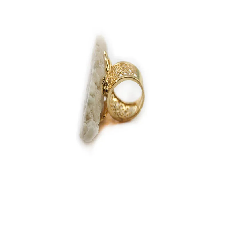 Druzy Trendy Natural Stone Handmade mica Celestial Quartz Irregular lazurite Rings For Man and Women Free Shipping | Украшения и