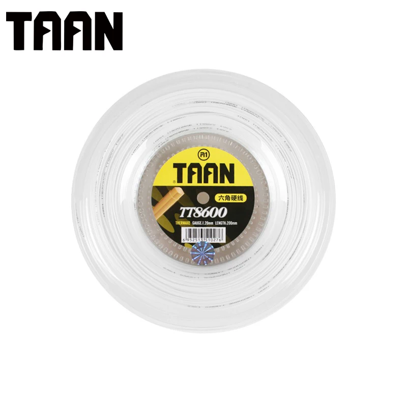 1 Reel 200M TAAN TT8600 Tennis Racket String 1.2mm Durable Control Tennis String 6 angles strings