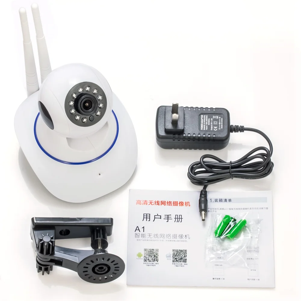 Домашняя защита для безопасности, беспроводная Wi-Fi, 720P IP, для помещений, дистанционное управление, видео камера, сигнализация, пуш-система, поддержка приложения, Android, iPhone