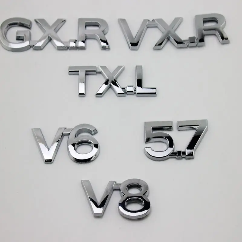 5 шт. ABS TXL VXL GXR VXR VX автомобильный хвост Стайлинг декоративные эмблемы V6 V8 7