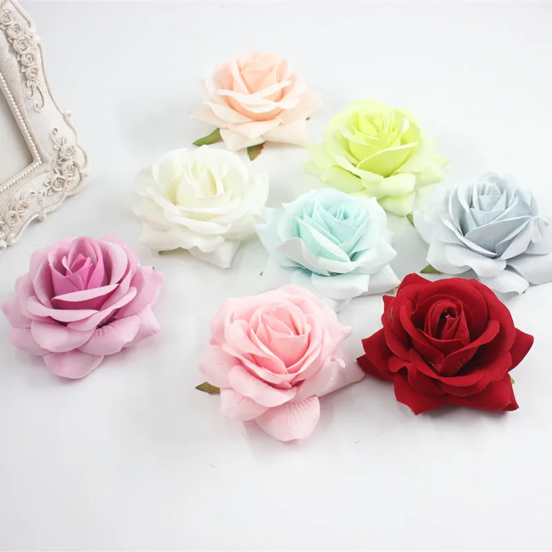 6 шт. simulacao big borda rosas DE tecido Seda com flores Nenhum sapatos sapateado chapeus do casamento 8 см | Дом и сад