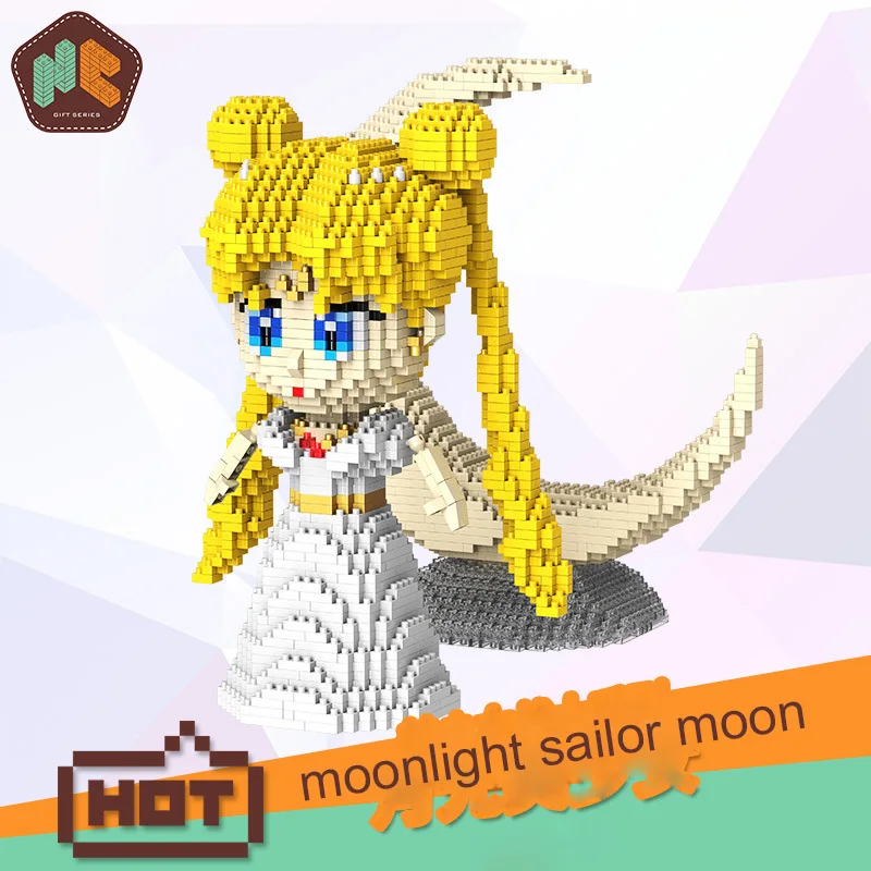 HC алмазные мини строительные блоки кирпичи мультфильм милый Солдат Сейлор Мун