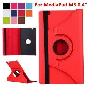 Чехол-книжка для планшета Huawei MediaPad M3 8,4 дюйма BTV-W09 BTV-DL09, с вращающимся на 360 градусов кронштейном и подставкой, кожаный