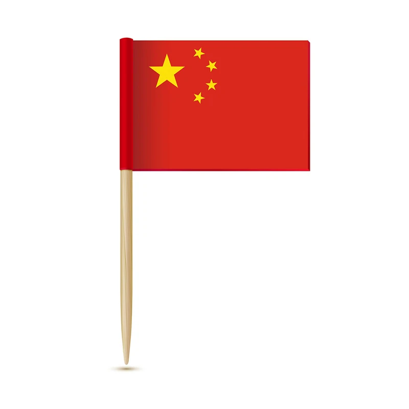 China 50pcs 50 шт. национальные флаги выбирает разные страны искусство зубочистки палочки для вечеринок Кекс/Торт/пирог/фрукты/мороженое Топпер украшения - Цвет: China 50pcs