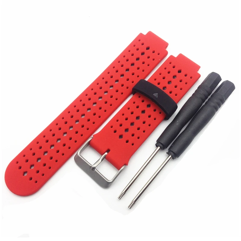 1 Set New OOTDTY Soft Silicone Watch Strap Band For Garmin Forerunner 220 230 235 620 630 Smart Replacement
