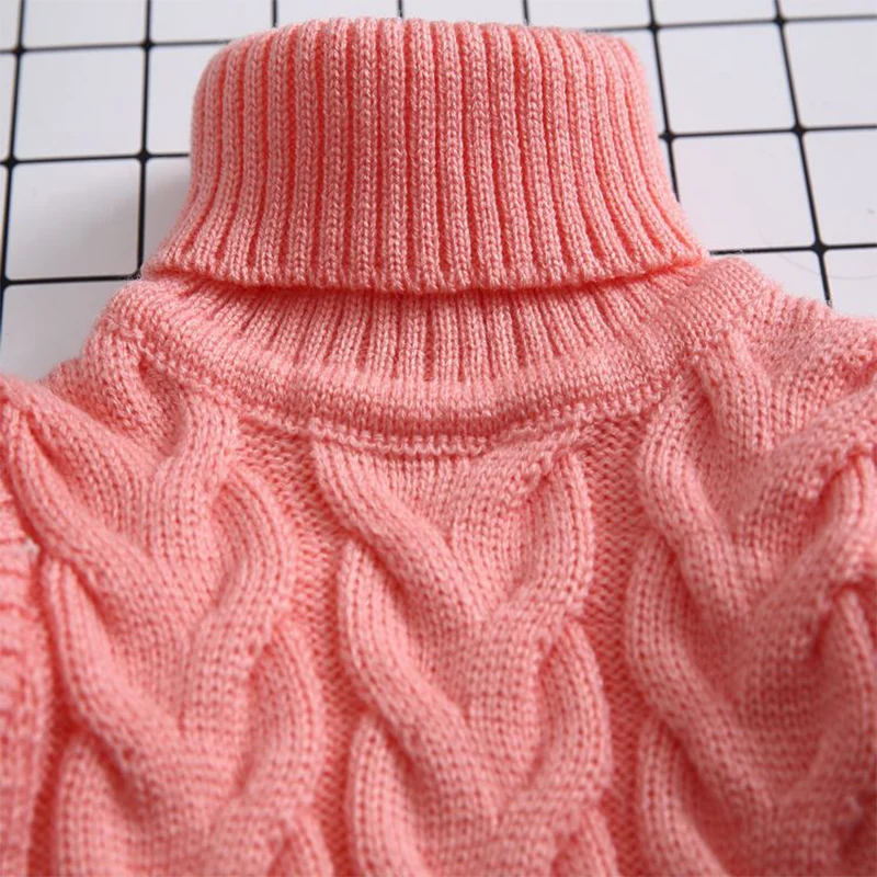 Детские свитера с высоким воротником осенне-зимняя детская одежда ярких цветов