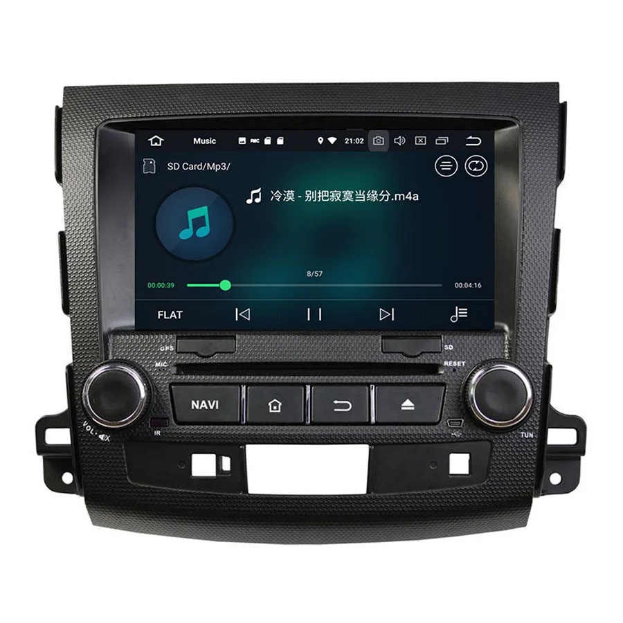 Navirider gps навигация для MITSUBISHI OUTLANDER II сенсорный экран автомобильный DVD android 9,0 64 Гб rom радио bluetooth плеер стерео