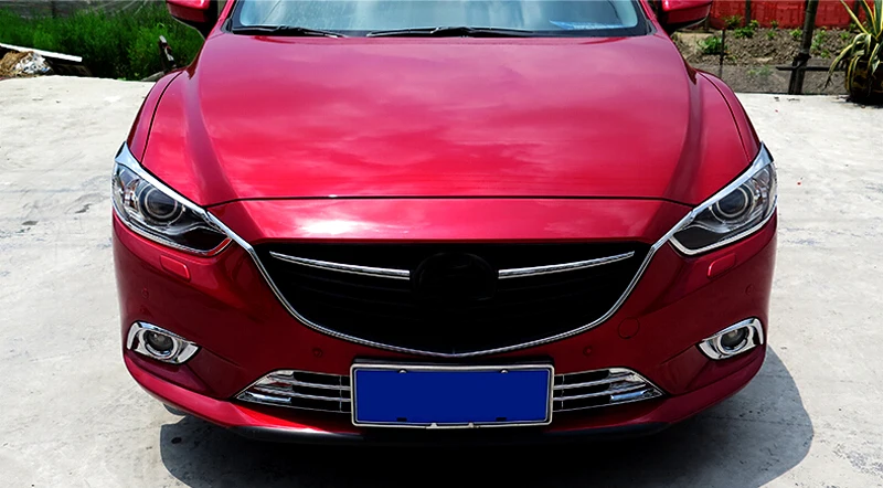 ABS Chrome Glossy Front Headlight Cover Exterior Chromium Styling Parts 2pcs For Mazda 6 M6 Atenza 2013 2014 2015 | Автомобили и
