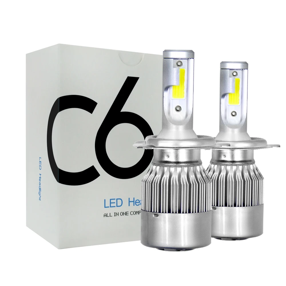 Leefeeminye Новый C6 7200LM светодиодный автомобильный головной светильник 7200LM/пара 6000K