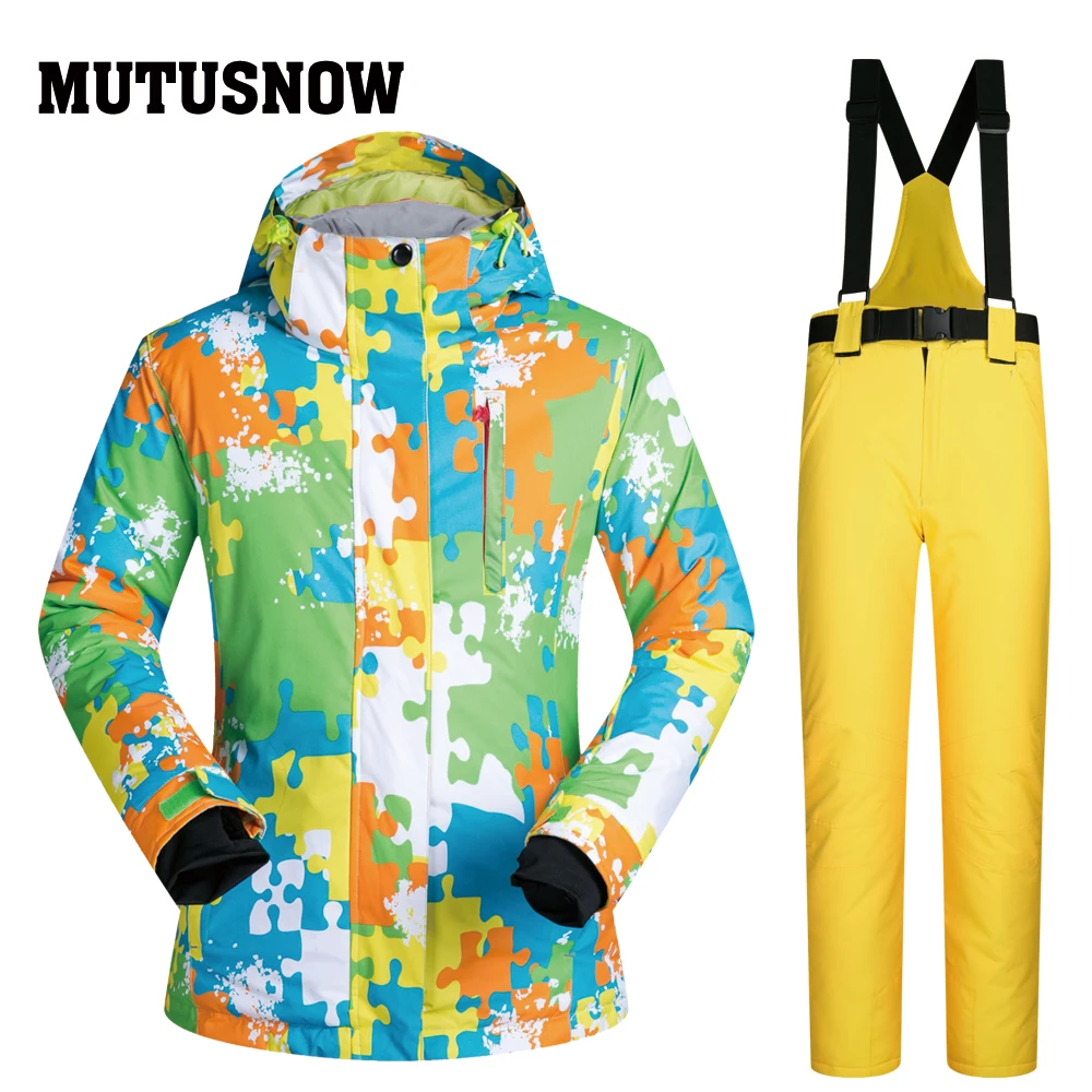 MUTUSNOW Высокое качество для мужчин мужской лыжный костюм Открытый Снег Куртки