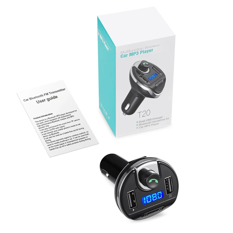 SeenDa 30 Вт двойное USB Автомобильное зарядное устройство Bluetooth Автомобильный fm-передатчик беспроводной мобильный телефон автомобильное зарядное устройство для samsung iPhone Черная пятница